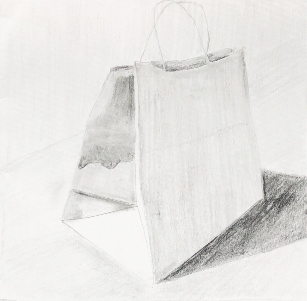 "Paper Bag", 10x8, Graphite on paper - NFS